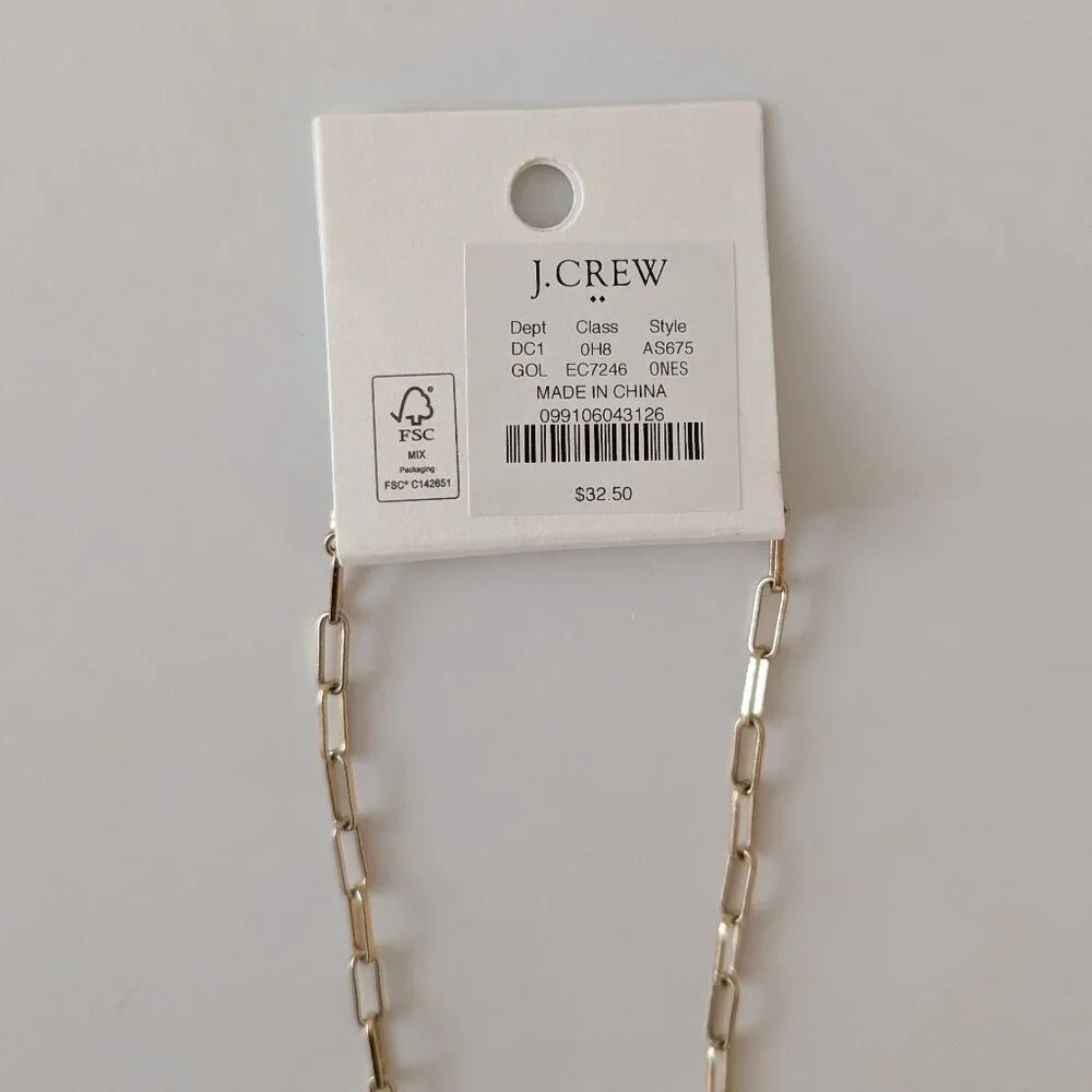 J. Crew Factory Paperclip Link Chain Necklace - Picture 5 of 5